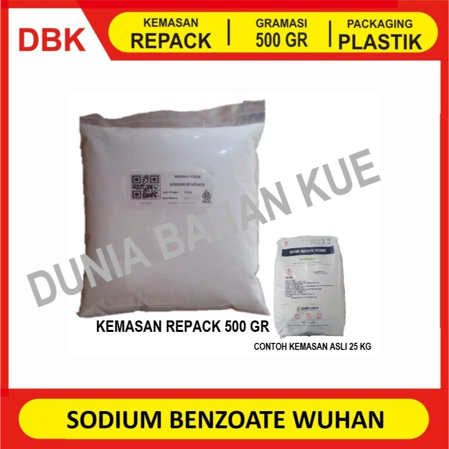 

SODIUM BENZOATE WUHAN CHINA - REPACK 500 GR / PENGAWET FOOD GRADE BENZOAT
