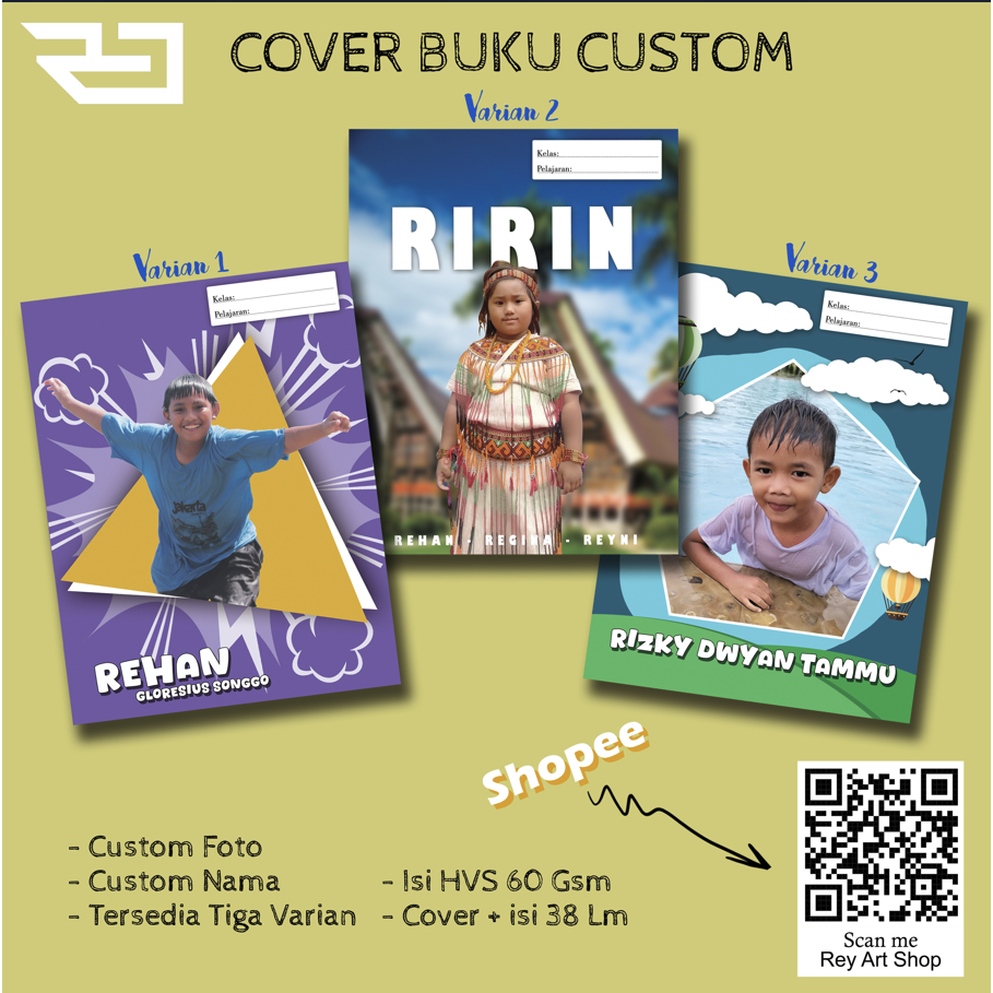 

COVER BUKU TULIS CUSTOM NAMA & FOTO, Cocok untuk anak sekolah dan mahasiswa