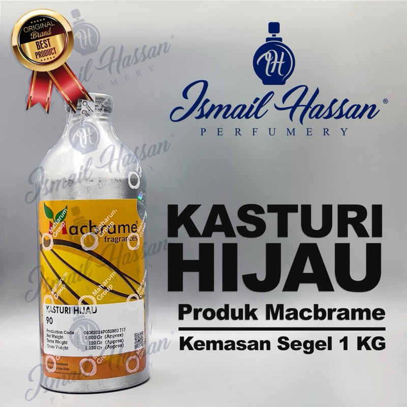 Bibit/Biang Parfum Kasturi Hijau Produk MACBRAME Packing Botol Segel 1Kg