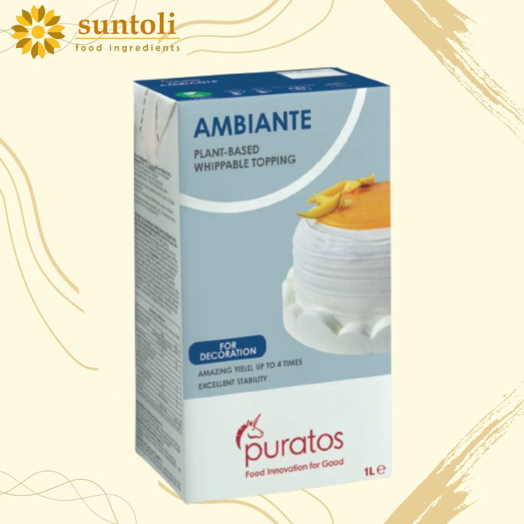 

PURATOS AMBIANTE WHIPPING CREAM NON DAIRY / Krim Cair Manis - 1 Karton Isi 12 liter