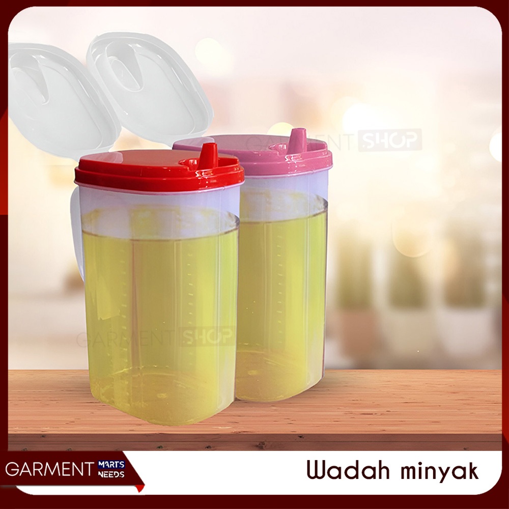 Wadah Minyak Goreng 2 Liter Botol Tempat Penyimpanan Susu Teko Plastik Serbaguna Oil Pot Serbaguna