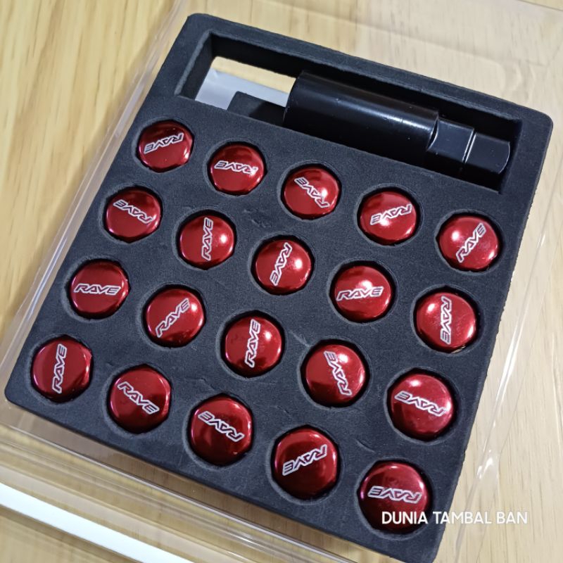 Mur Roda Racing / Mur Roda Variasi / Mur Roda Mobil 12x1.5 RAVE RED