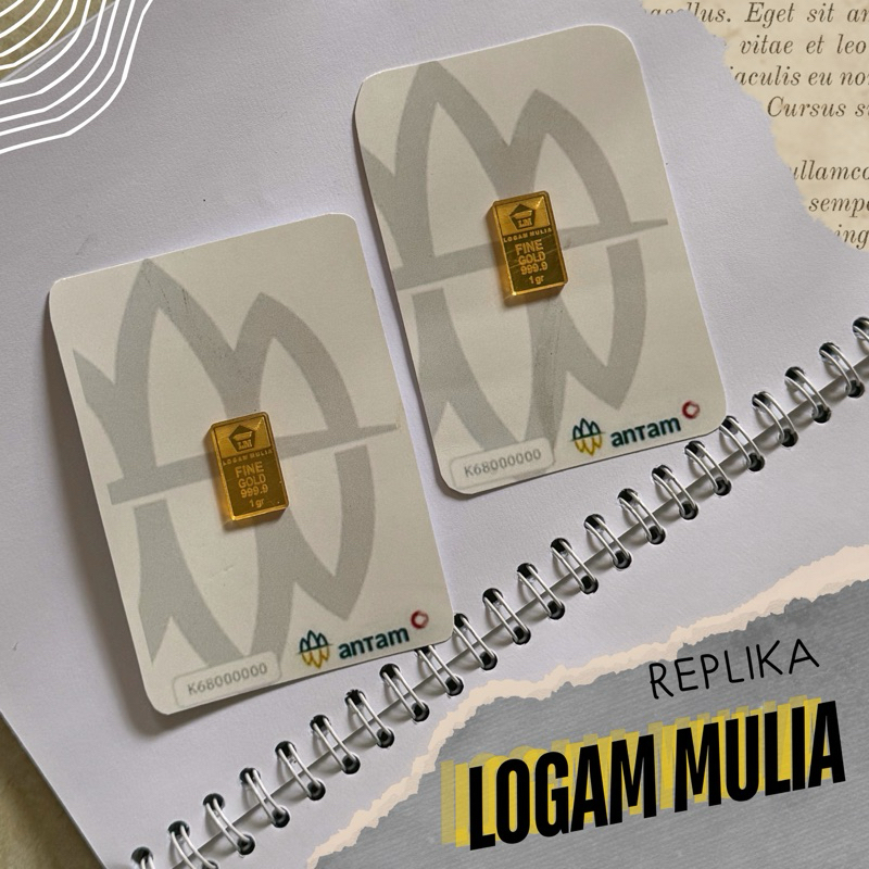 REPLIKA LOGAM MULIA ANTAM MINIGOLD EMAS BATANGAN