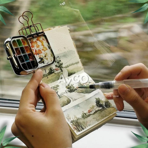 

Mini Metal Palette Painting / Palet Lukis Portable / Travel Palette Painting RB9