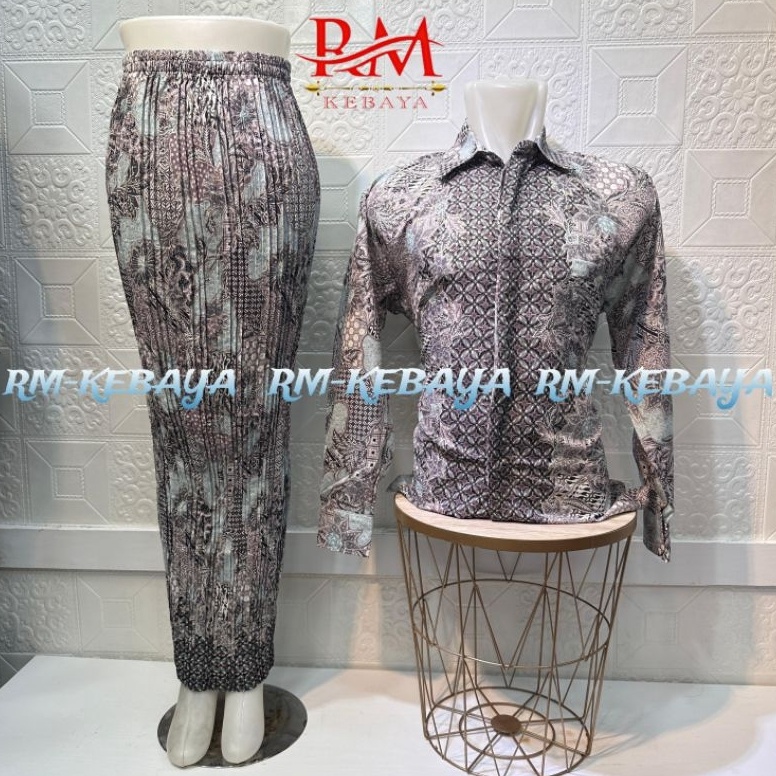 Stk B4nyak BAJU BATIK COUPLE  BATIK COUPLE  SET BATIK COUPLE  ROK PLISKET  KEMEJA BATIK PRIA LENGAN 
