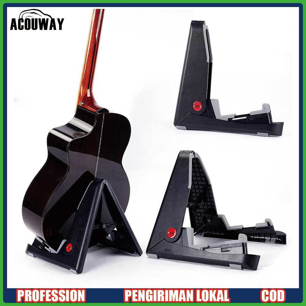 AROMA Foldable small ukulele gitar stand also support violin fiddle mandolin 2 sizes available