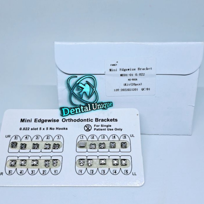 

Bonus Bracket Fancy Amplop Biru Orthodontics Mini Edgewise No Hook