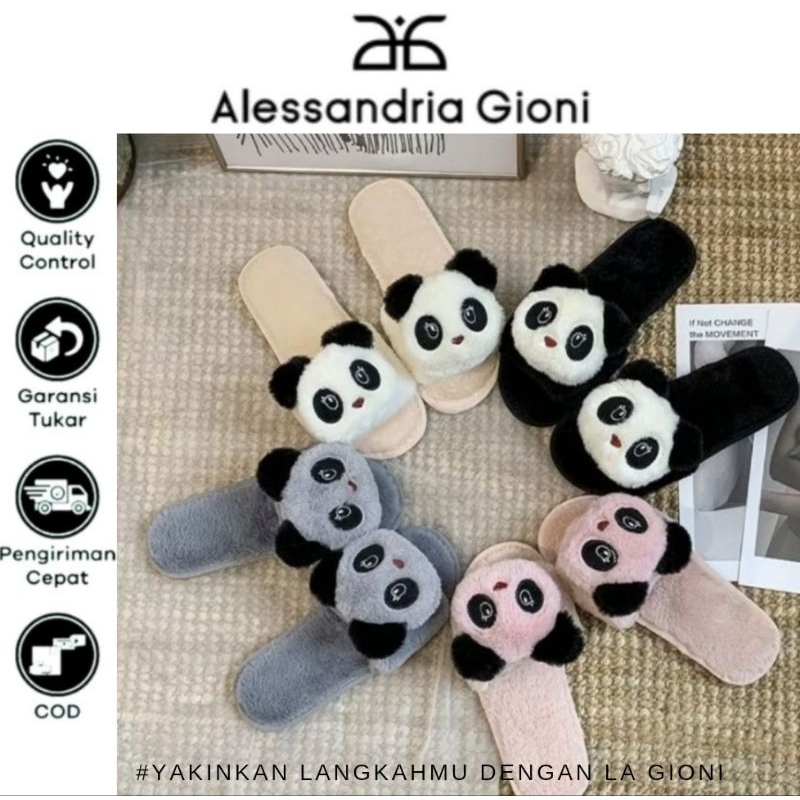AG- Sandal Bulu Santai Boneka / Sandal Bulu Boneka Slip Murah