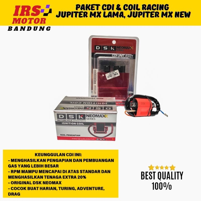 PAKET CDI DAN KOIL RACING JUPITER MX OLD JUPITER MX NEW PENGAPIAN BESAR TENAGA NAIK 20% ORIGINAL DSK