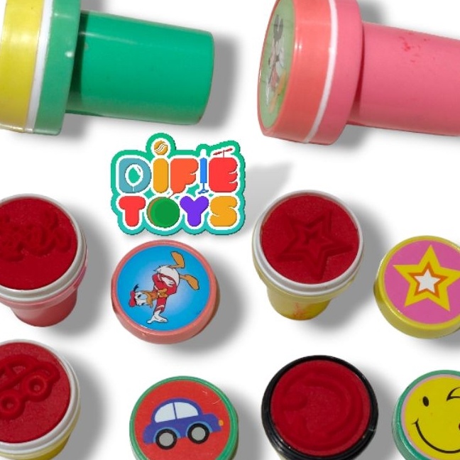 

Wah 5 pcs Stampel bulat cap mainan