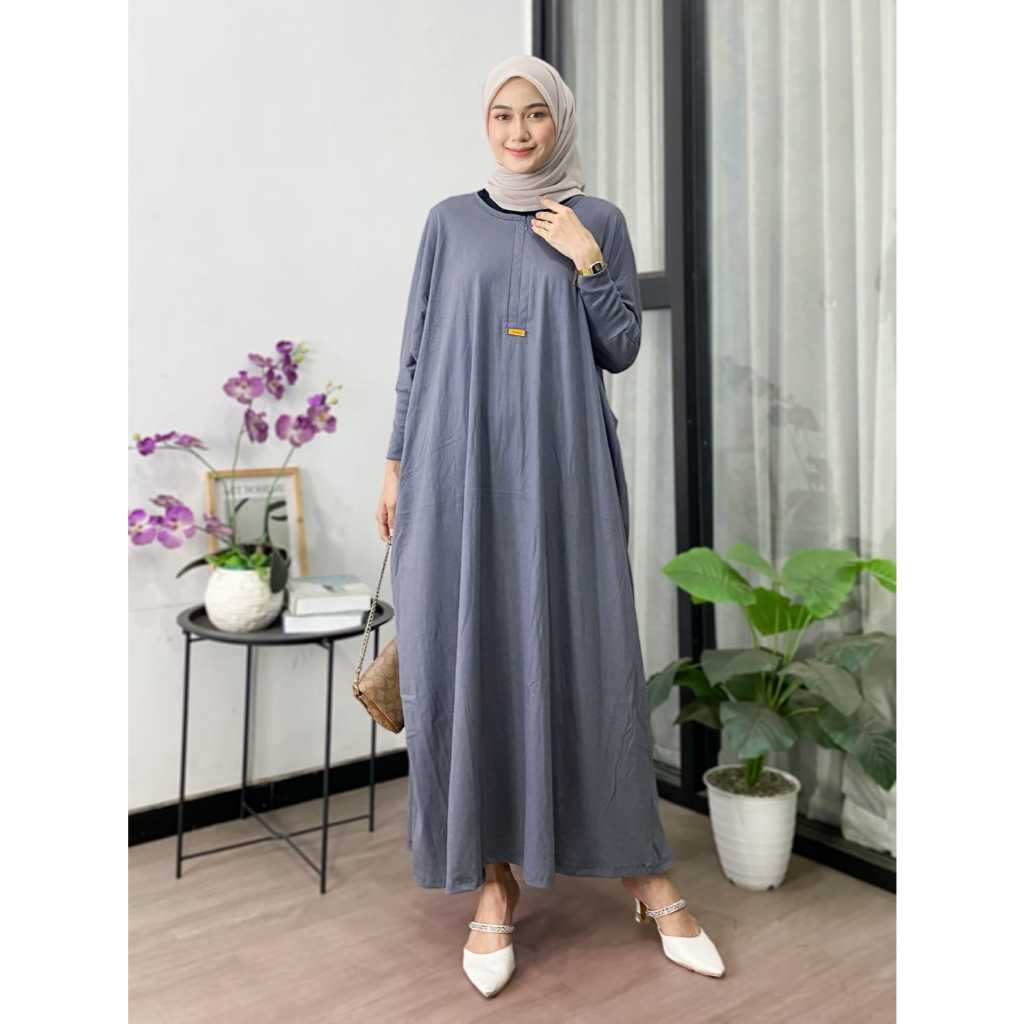 BAYFA KAFTAN KAOS- GAMIS KAFTAN KAOS COMBED BATWING