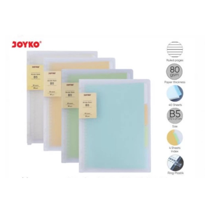

SPESIAL DISCOUNT Binder Note Transparan B5TPP144 JOYKO 26 Ring Map Binder B5