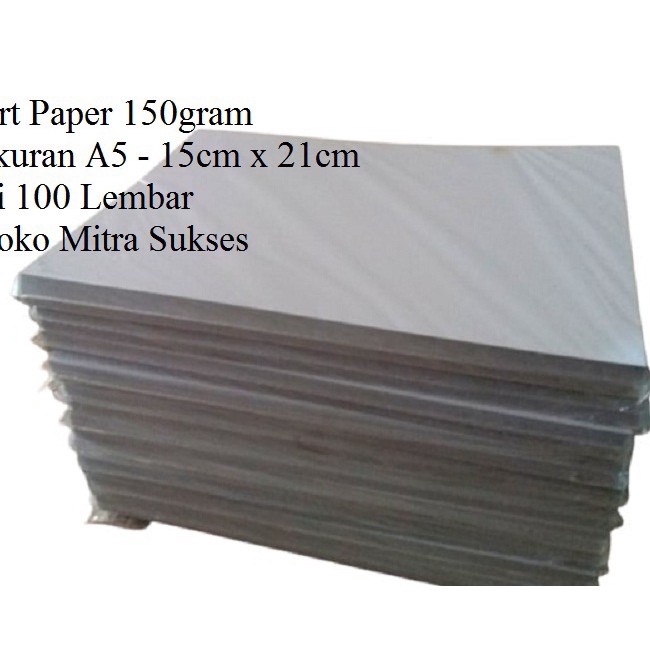 

Promo 1 Lembar Kertas Art Paper 15gram A5