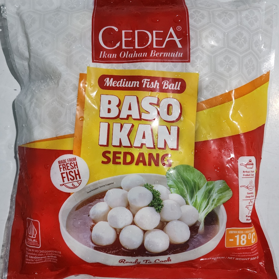 

Cedea Baso Ikan Sedang, Medium Fish Ball, Kemasan 500gr
