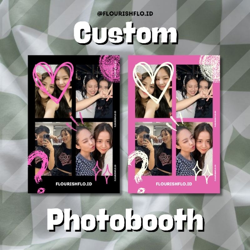CUSTOM CETAK PHOTO ALA PHOTOBOOTH CORAT CORET 4 FRAME (1HARI JADI)