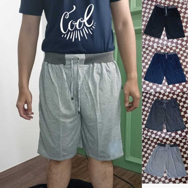 Celana Pendek Pria Jumbo bb 80-110 Bahan Kaos Bebyterry Celana Kolor Pria Jumbo Tebal