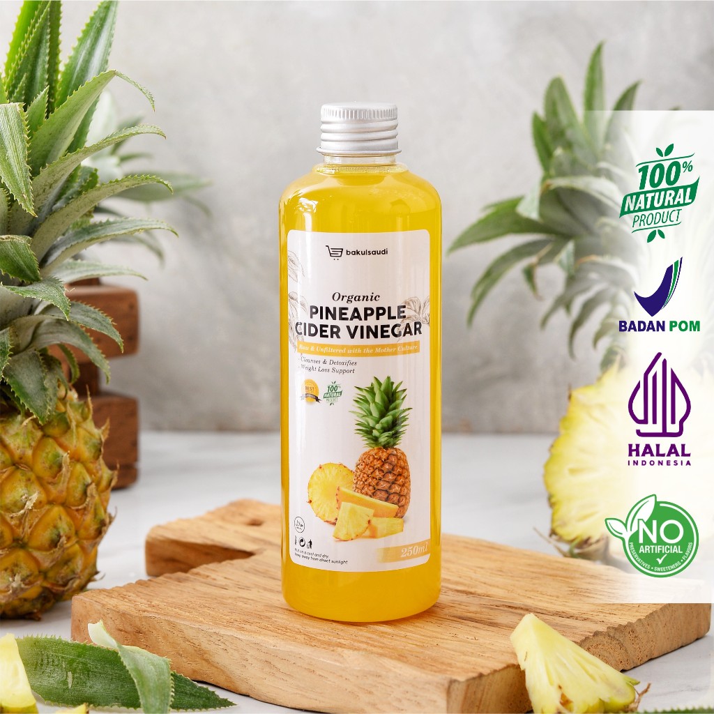 

CUKA NANAS ORGANIK ORIGINAL 100% WITH MOTHER 250ml / PINEAPPLE CIDER VINEGAR ORGANIC TANPA CAMPURAN
