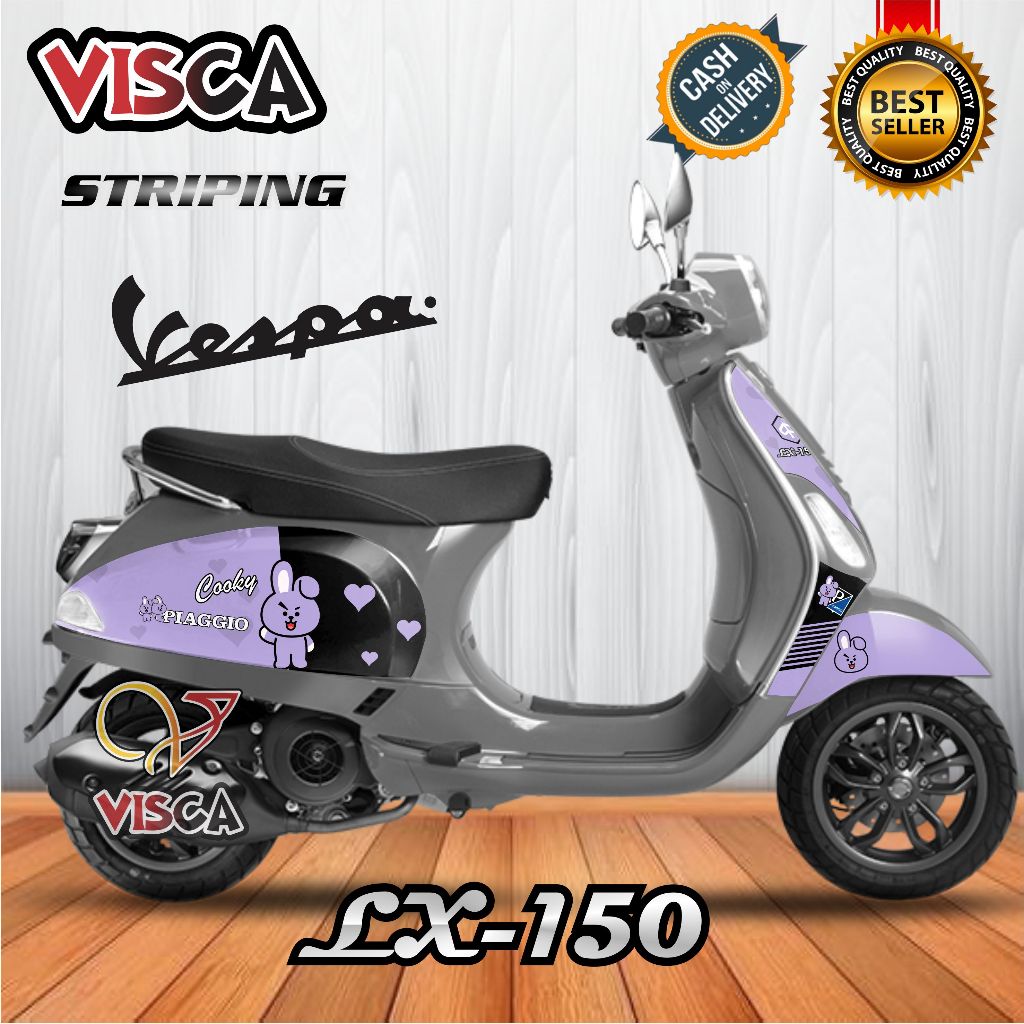 Stiker Striping Vespa Matic - Stripig Vespa LX-150 Variasi CHOOKY