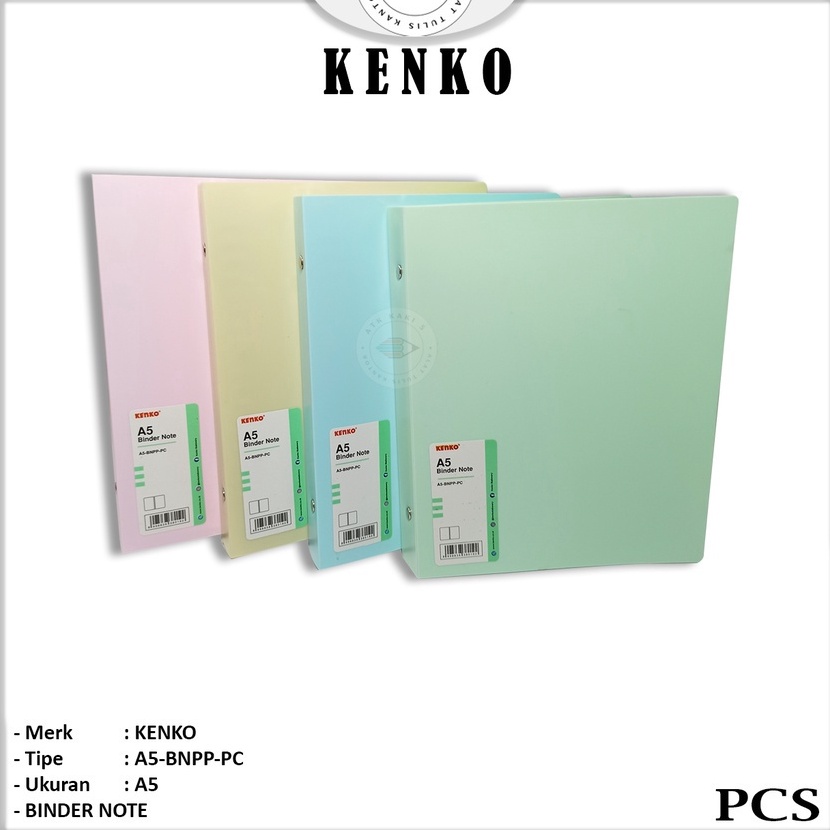 

Potongan KENKO Binder Note A5 Warna Pastel Pcs