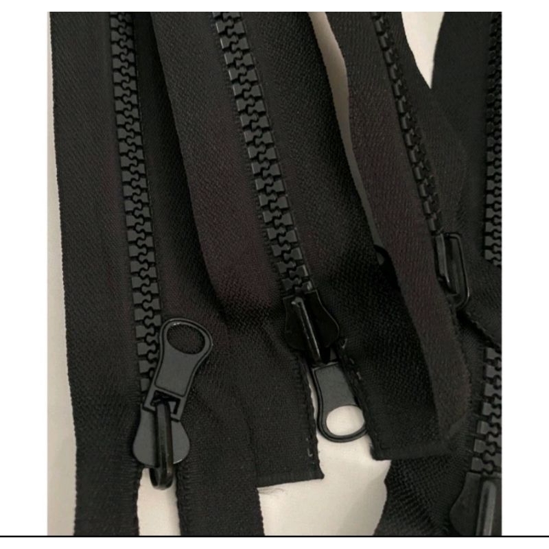 Resleting jaket vislon gigi besar 65 cm / 70 cm per lusin