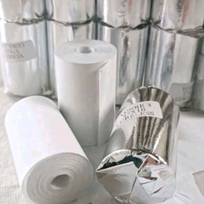

Mega Kertas thermal 58x35mm paket 1roll termurah