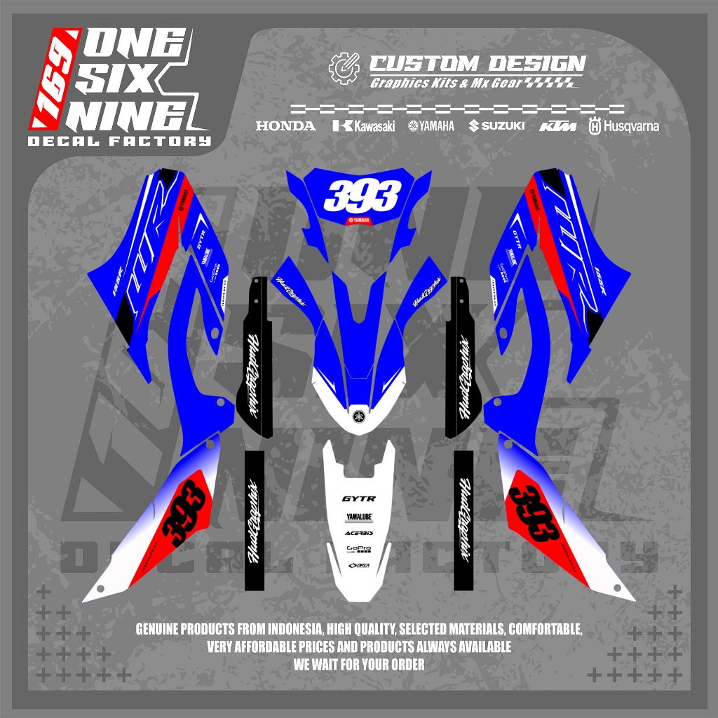 Decal Yamaha Wr 155 Superglossy Premium - Decal Wr155 Konsep Supermoto Herex