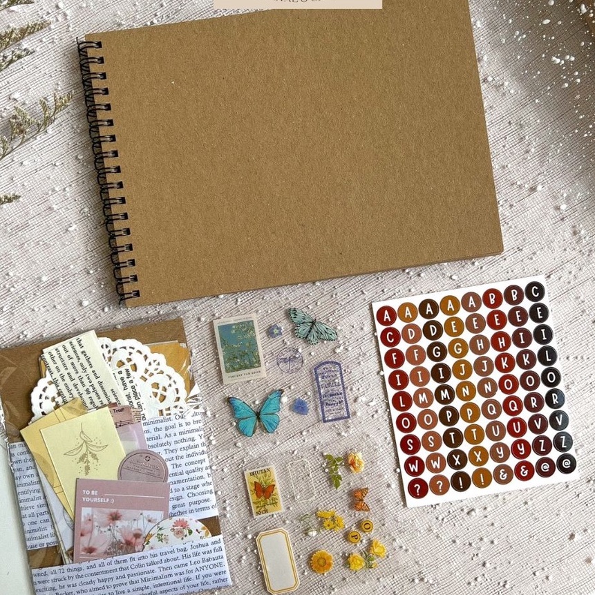 

Extra Scrapbook Album Kit Journaling Scrapbooking Kado Aesthetic