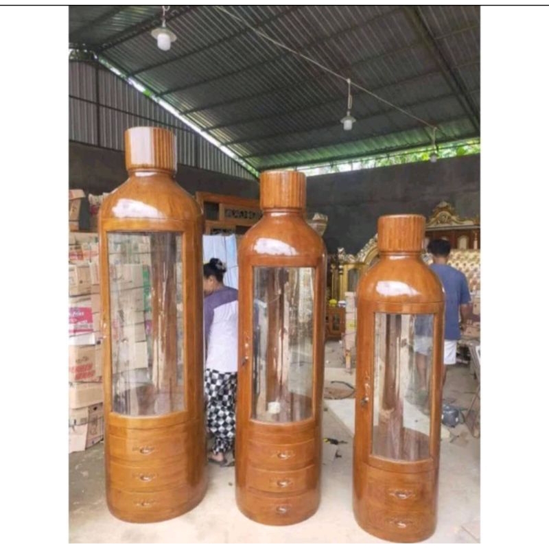 Lemari botol//Almari Hias//Lemari Jati