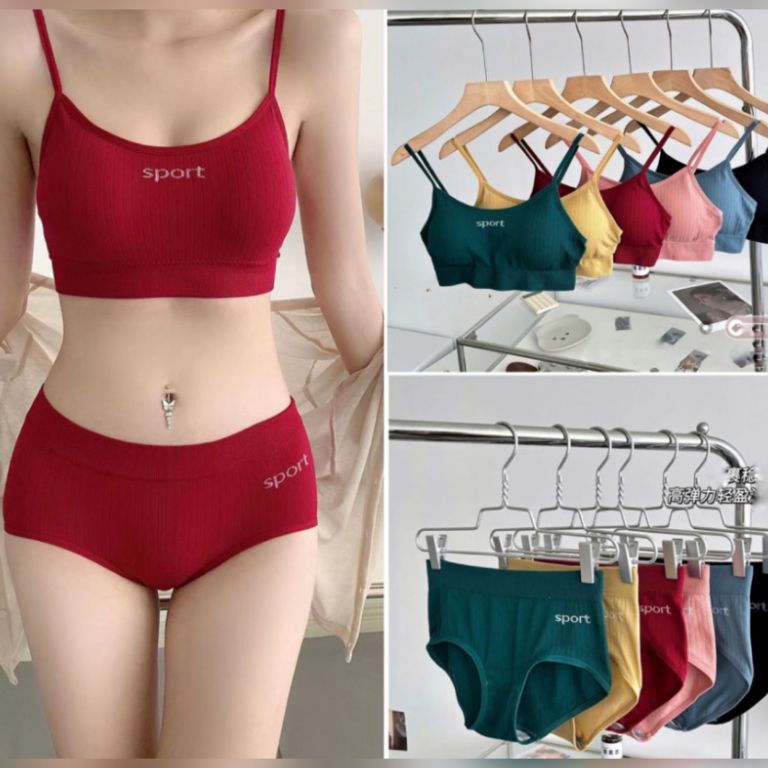 KODE U39Y BR12 Bra set setelan olahraga wanita Bra dan CD set Bra set CD set sport bra set