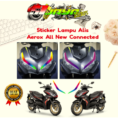 STIKER STICKER LAMPU ALIS AEROX ALL NEW CONNECTED / STIKER LAMPU AEROX ALL NEW / STIKER AEROX
