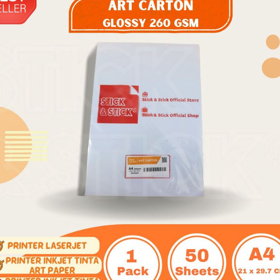 

Spesial Art Carton 26 gsm A4 isi 5 lbr Kertas Karton Paper Glossy