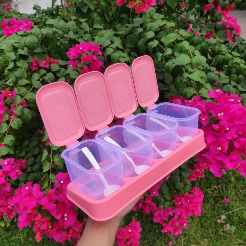 Tempat Bumbu Serbaguna 4 kotak Kitchen set Lezato