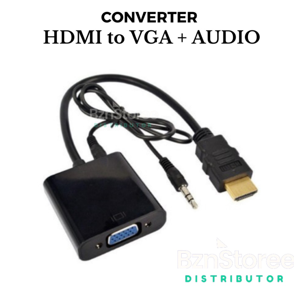 CEPAT CONVERTER HDMI TO VGAAUDIO  Hdmi to vga  audio cabel Konverter Kabel HDMI to VGA with AudioCon