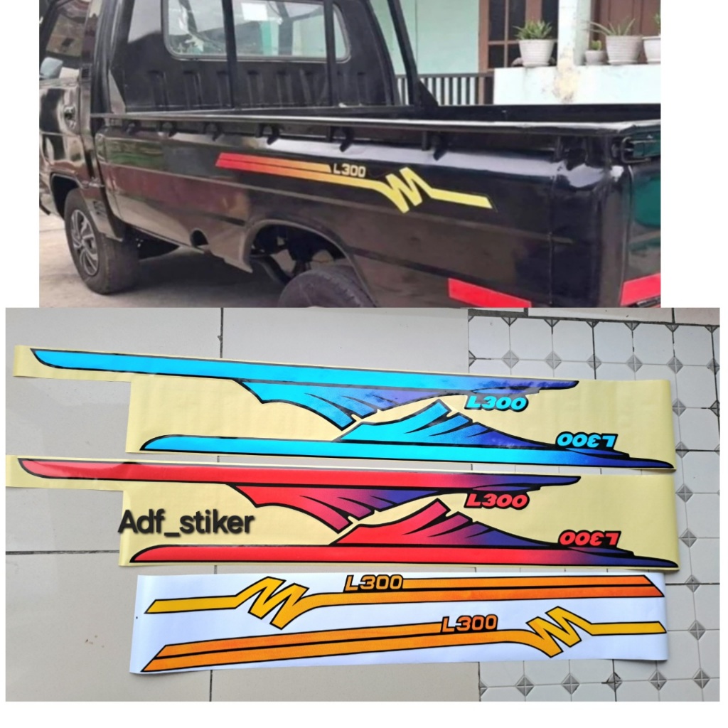 stiker mitsubishi L300 bak samping / stiker L300 pick up colt l300 pick up bak / Sticker L300 pickup