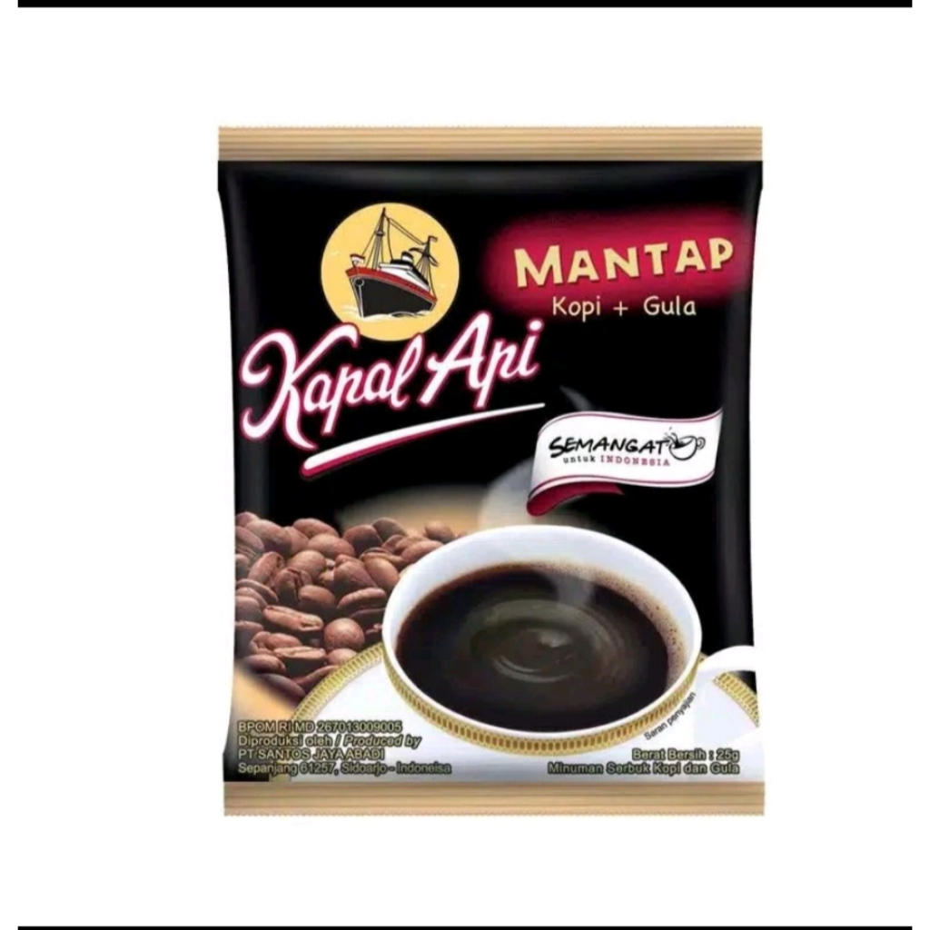 

Kopi Kapal Api Mantap Mantab Kopi Gula 10 Sachet