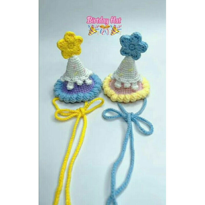 TOPI KUCING CROCHET/TOPI KUCING COSTUM/TOPI KUCING PARTYHAT/TOPI KUCING RAPUNZEL/HANDMADE BY DEWICAC