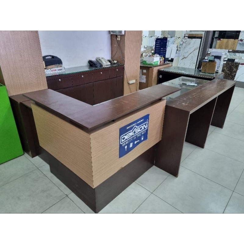 Meja Kasir + Laci Bekas Kayu