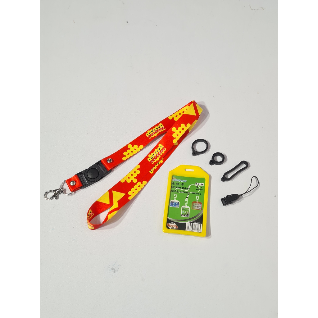 

Lanyard Indosat | custom indosat | print lanyard - gantungan hp - holder - yoyo logo
