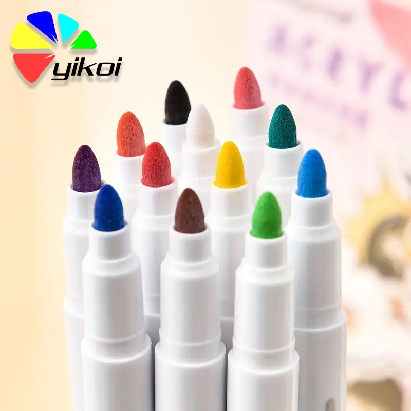 

Yikoi 12/24/36/48 Warna akrilik marker pen/Akrilik Spidol/marker Acrylic/kering cepat