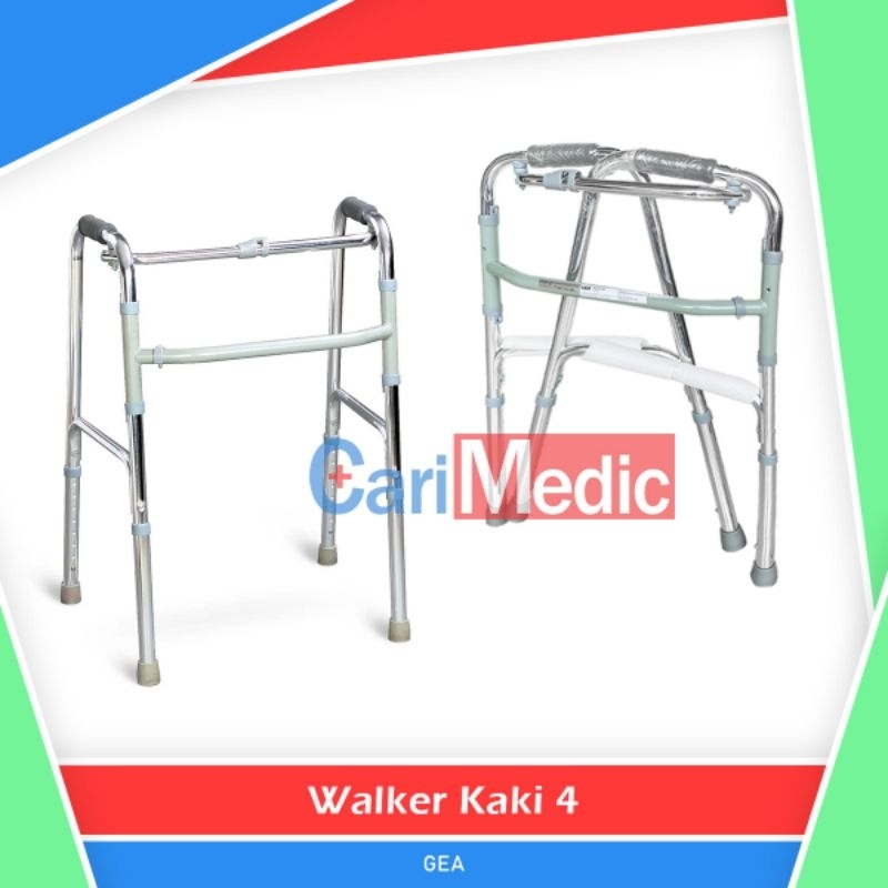 Walker Roda Lipat GEA | Alat Bantu Jalan | Tongkat U Lansia OneHealth