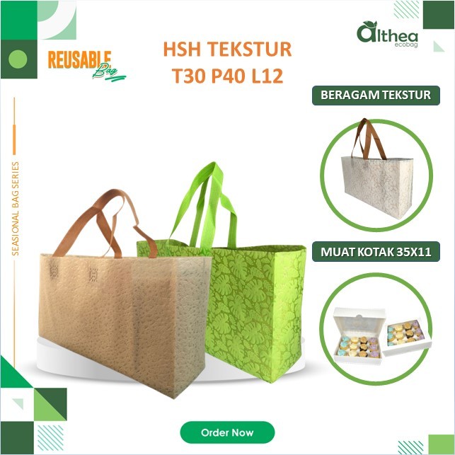 

Tas Hajatan Tas Kotak Roti Tas Souvenir Spunbond | Tas Sembako | Tas Spunbond Texture 30x40x12