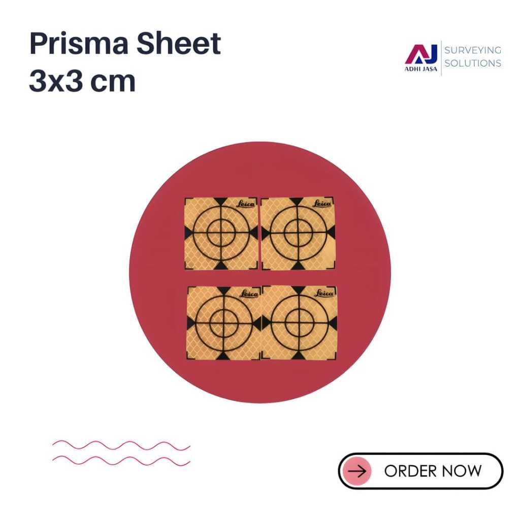 Sheet Prisma Target Reflector Stiker 3x3 Cm