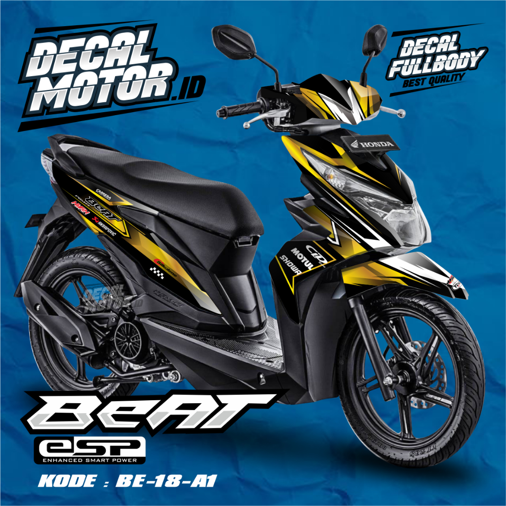 Sticker Decal Beat ESP Full Body - DECAL beat Esp Racing Full Sponsor - BE