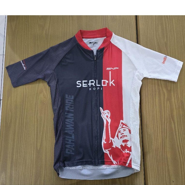 PRELOVED SNP BAJU JERSEY SEPEDA WANITA LENGAN PENDEK - Kemerdekaan - L