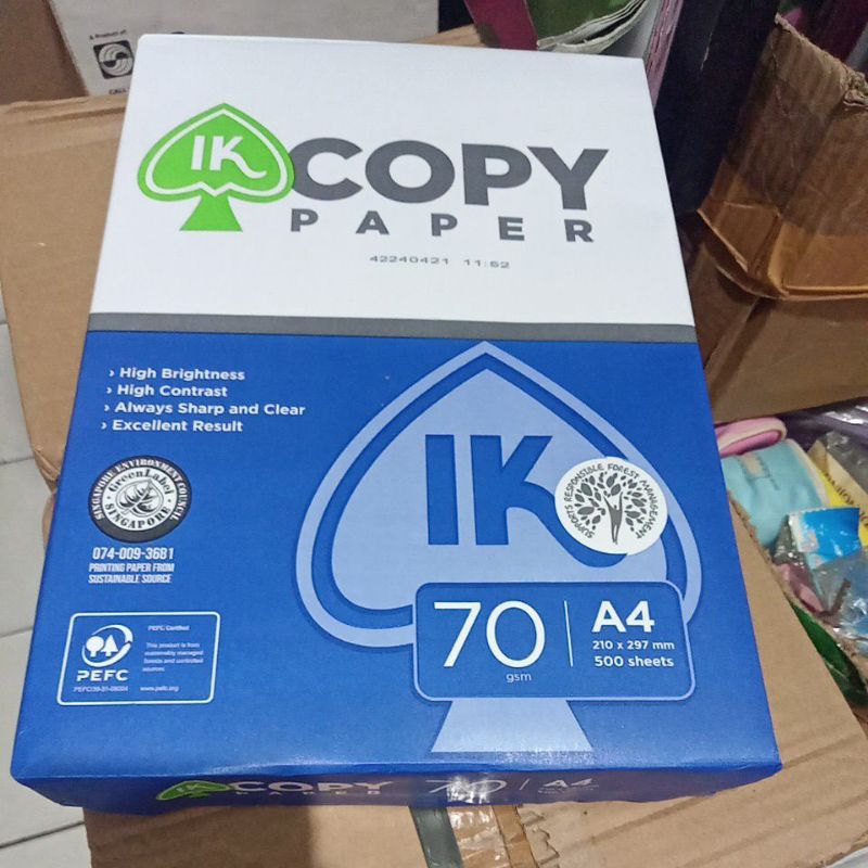 

ik copy paper 70gsm A4 / rim