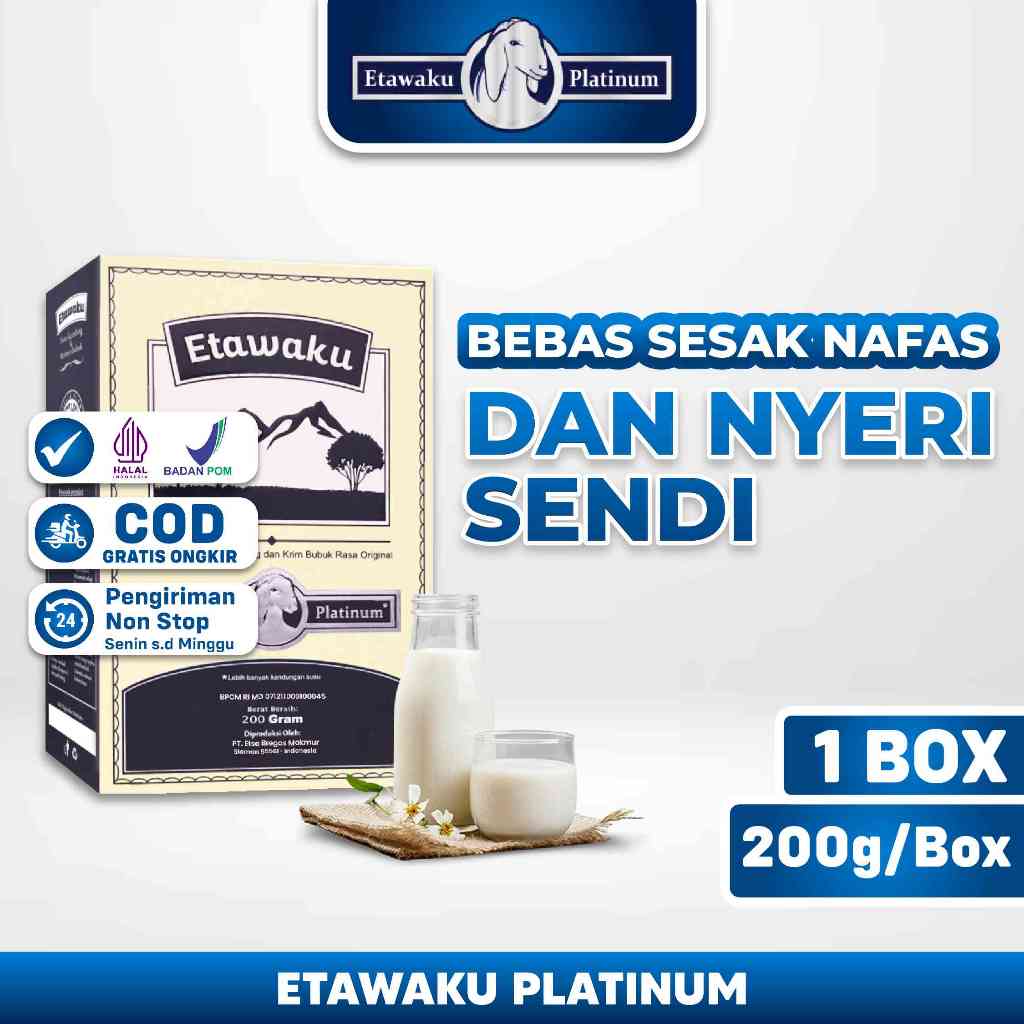 

Susu Kambing Etawaku Platinum Mengobati Sesak Nafas Dan Tulang 1 Box