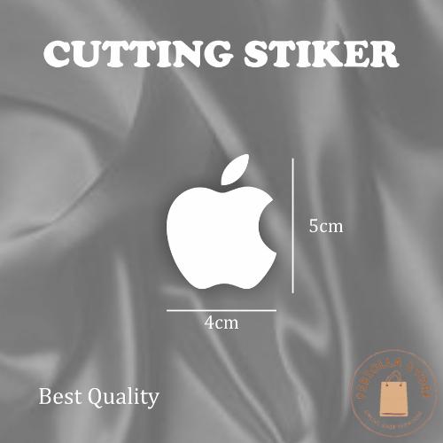 STICKER STIKER CUTTING LOGO APPLE BESAR DAN KECIL LOGO IPHONE