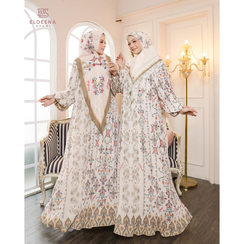 Gamis syari original terbaru by eldeena - gamis syari set scraf original eldeena - gamis syari terba