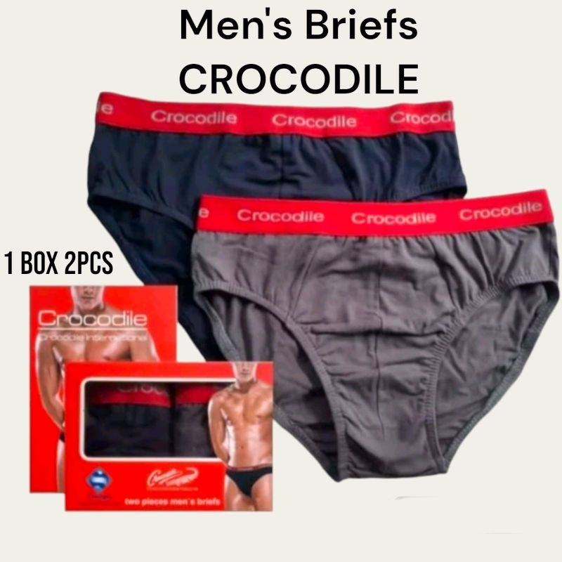 [1BOX 2PCS]Crocodile-Celana Dalam Pria Dewasa Crocodile/Cd Laki Laki Dewasa Katun Premium Crocodile 