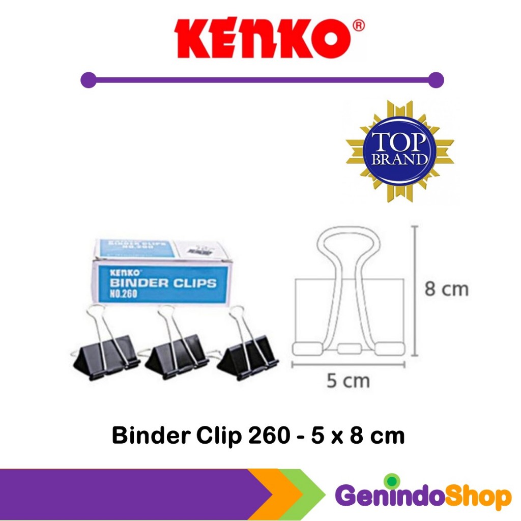 

Klip Kertas / Binder Clip 260 Kenko